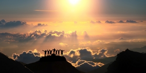 On the top of the world together